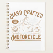 Antieke handgemaakte motorfiets aangepast ontwerp planner (Voorkant)