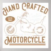 Antieke handgemaakte motorfiets aangepast ontwerp poster (Voorkant)