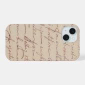 Antieke handgeschreven brief iphone hoes 💫 15 case (Achterkant horizontaal)