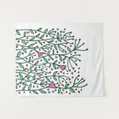 Antieke handgetekende bloemen sleutelhanger met ma wandkleed (Voorkant (horizontaal))