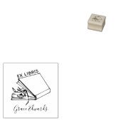 Antieke handgetekende elegante script aangepast bo rubberstempel (Gestempeld)