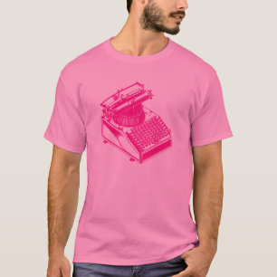Antieke handmatige schrijfmachine t-shirt