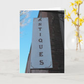 Antieke Happy Birthday Kaart (Gele Bloem)