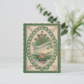 Antieke Harp Van Erin St. Patrick's Dag Kaart (Staand voorkant)