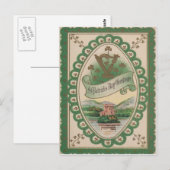 Antieke Harp Van Erin St. Patrick's Dag Kaart (Voorkant / Achterkant)