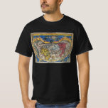Antieke hartvormige wereldkaart van Peter Apian 15 T-shirt<br><div class="desc">Vintage illustratie antieke hartvormige wereldkaart door Petrus Apianus,  1520. Deze internationale oude wereldkaart met continenten en oceanen wordt beschouwd als de eerste kaart waarop de naam Amerika wordt gebruikt. Tipus Orbis Universalis iuxta Ptolemei Cosmographi Traditionem et Americi Vespucii Aliorque Lustrationes a Petro Apiano Leysnico Elucbrat An. Do. MDXX</div>