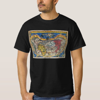 Antieke hartvormige wereldkaart van Peter Apian 15 T-shirt