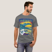 ANTIEKE HAWAII SURF LABEL 5 T-SHIRT (Voorkant volledig)