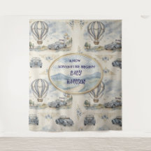 Antieke Heet Lucht Ballon Jongen Baby Shower Achte
