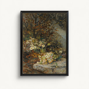 Antieke Hellebore Tuinmuurposter Poster