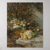 Antieke Hellebore Tuinmuurposter Poster (Voorkant)