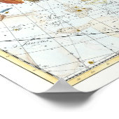 Antieke Hemelatlas Sterrenbeelden Poster (Hoek)
