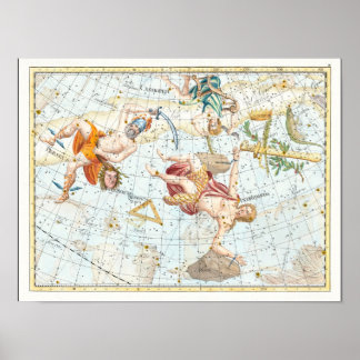 Antieke Hemelatlas Sterrenbeelden Poster