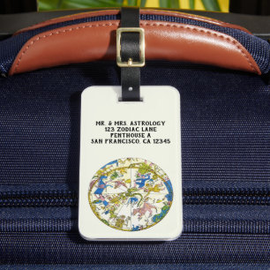 Antieke Hemelbol, Arabische Sfeer, Sterrenbeelden Bagagelabel