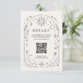 Antieke Hemelbruiloft Details Qr Code Informatiekaartje (Staand voorkant)