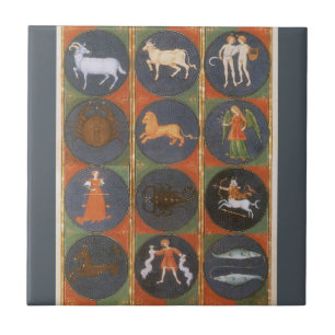 Antieke Hemelkaart, Astrologische Dierenriemkaart, Tegeltje