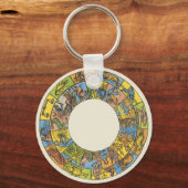 Antieke Hemelkaart, Astrologische Dierenriemwiel Sleutelhanger (Voorkant)