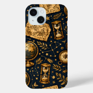 Antieke Hemelkaart & Astronomie Patroon iPhone 15 Case
