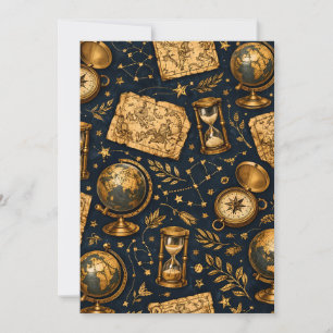 Antieke Hemelkaart & Astronomie Patroon Kaart