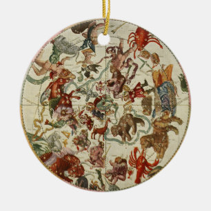 Antieke Hemelkaart Noordelijke Sterrenkaart 1660 Keramisch Ornament