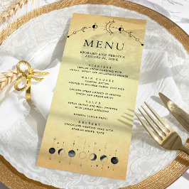 Antieke Hemelse Sikkelvormige Maanfasen Trouwfeest Menu