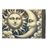 Antieke Hemelse Zon & Maan Kussensloop (Achterkant)