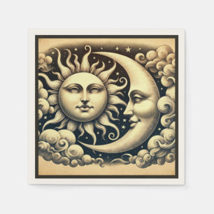 Antieke Hemelse Zon & Maan Servet