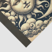 Antieke Hemelse Zon & Maan Tissuepapier (Detail)