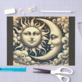 Antieke Hemelse Zon & Maan Tissuepapier (Craft)