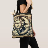 Antieke Hemelse Zon & Maan Tote Bag (Dichtbij)
