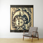 Antieke Hemelse Zon & Maan Wandkleed (In situ)