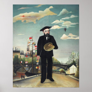 Antieke Henri Rousseau Parijs Eiffeltoren Kunst Poster