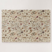 Antieke Herbarium Gedroogde Bloem Botanische Puzze Legpuzzel (Horizontaal)