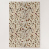 Antieke Herbarium Gedroogde Bloem Botanische Puzze Legpuzzel (Verticaal)