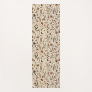Antieke Herbarium Geperste Bloem Botanische Yoga Yogamat
