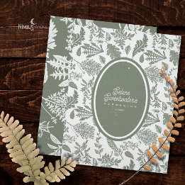 Antieke Herbarium Saliegroen en Witte Titelpagina