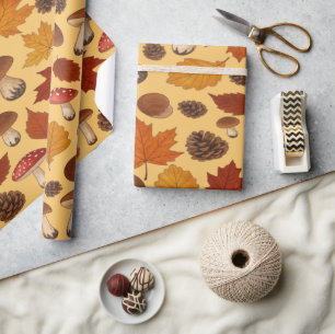 Antieke herfststijl Oude-Wereld-elegantie Cadeaupapier