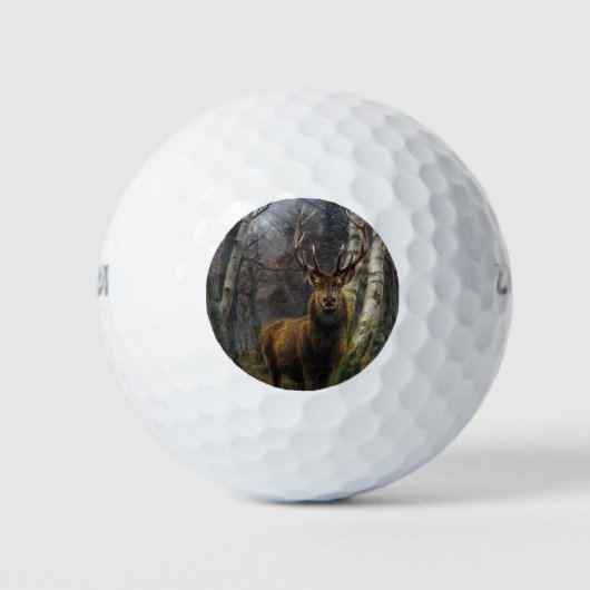 Antieke herten robuuste jager golfballen (Voorkant)