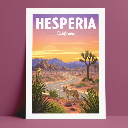 Antieke Hesperia Californië Briefkaart