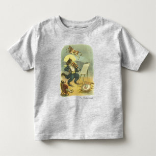 Antieke Hey Diddle Diddle-kinderrijmpje Gerenoveer Kinder Shirts