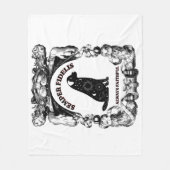 Antieke Himmelse Hond Semper Fidelis Fleece Deken (Voorkant)