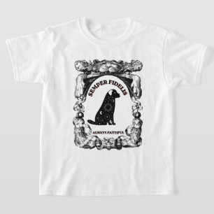 Antieke Himmelse Hond Semper Fidelis T-shirt