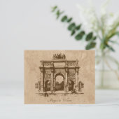 Antieke historische architectuur huwelijksansichtk briefkaart (Staand voorkant)