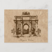 Antieke historische architectuur huwelijksansichtk briefkaart (Voorkant)