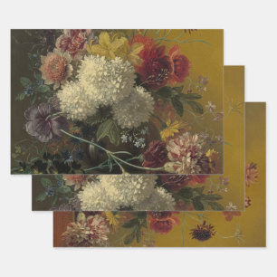 Antieke Hollandse Meester Bloemstuk Georgius van O Inpakpapier Vel