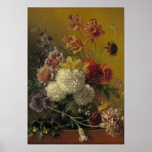 Antieke Hollandse Meester Bloemstuk Georgius van O Poster