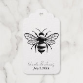 Antieke hommel honingbij cadeaulabels (Achterkant)