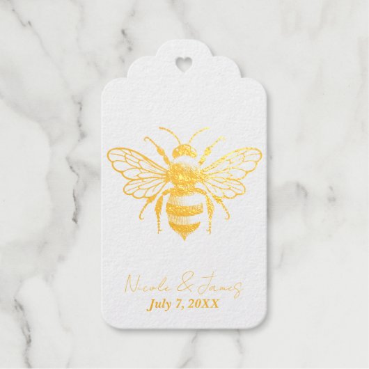 Antieke hommel honingbij cadeaulabels (Voorkant)