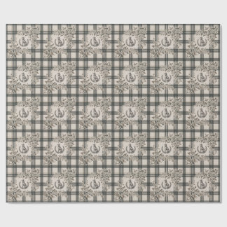 Antieke Honden Gravure Botanische Tuin Cadeaupapier