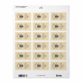 Antieke honingbij-honingpotlabel etiket (Full Sheet)